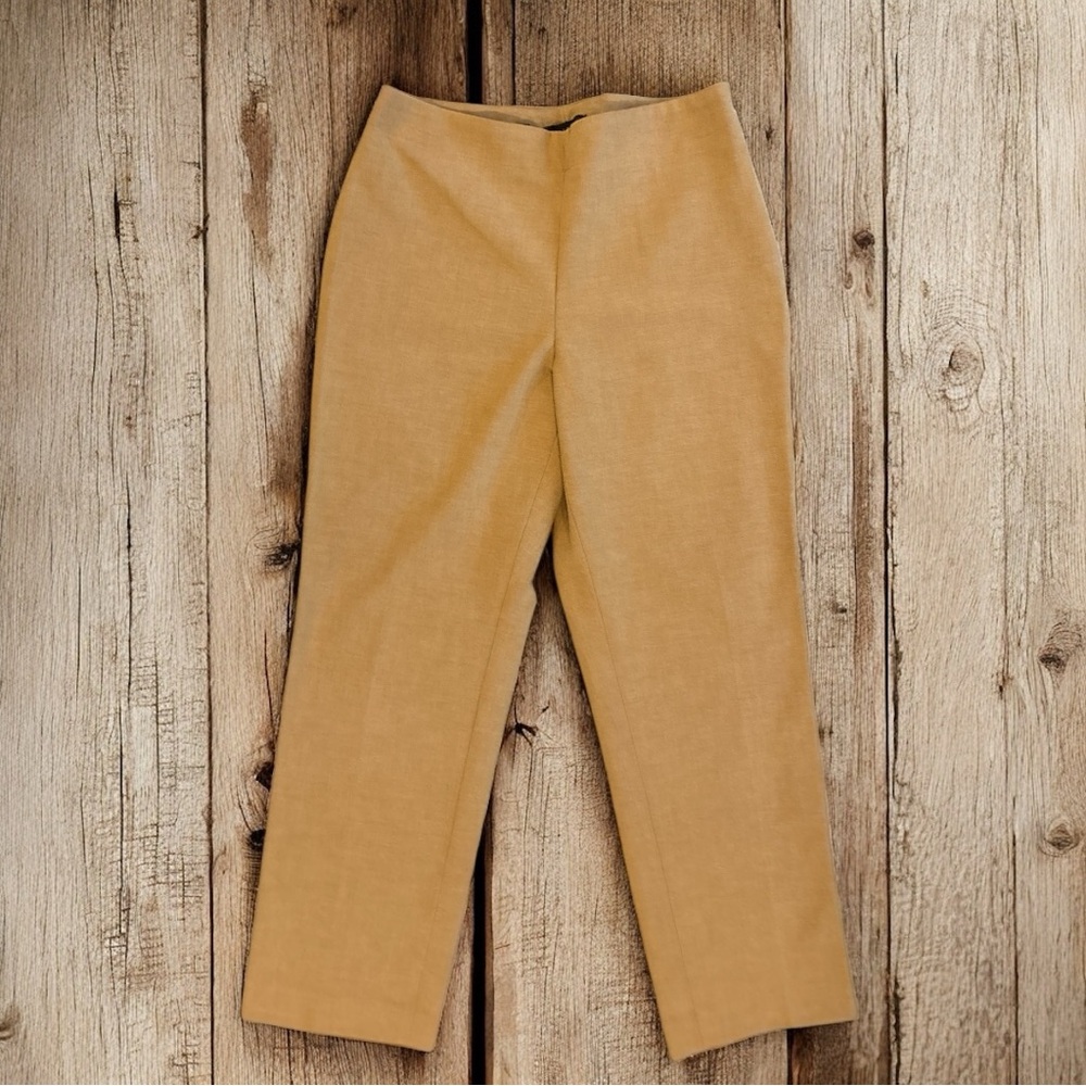 TALBOTS HERITAGE Women’s Tan Trousers, Side Zipper Closure. Size 14 Petites